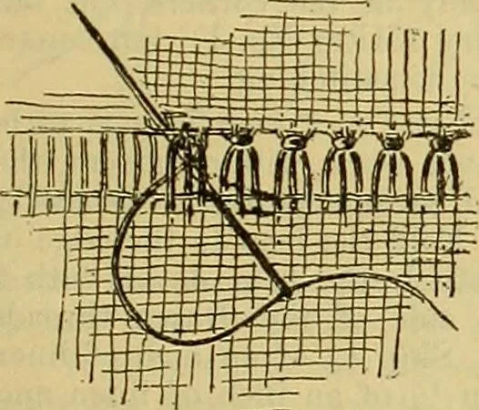 An illustration from A sewing course, comprising directions for making the various stitches and instruction in methods of teaching, 1908, leaf 110