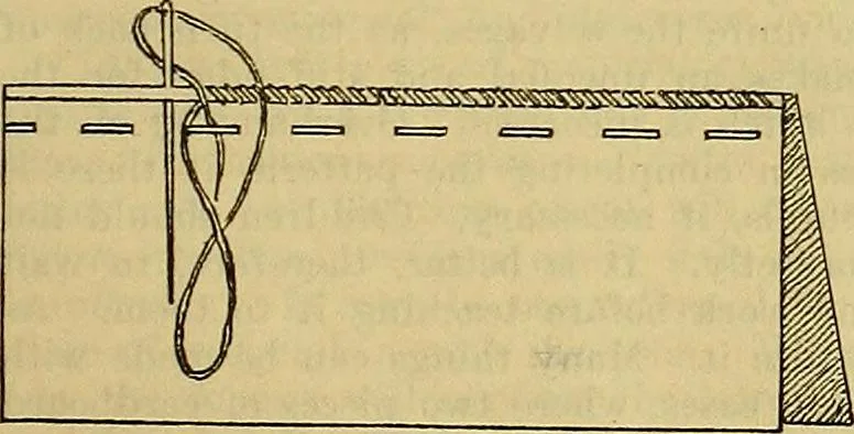 An illustration from A sewing course, comprising directions for making the various stitches and instruction in methods of teaching, 1908, leaf 58