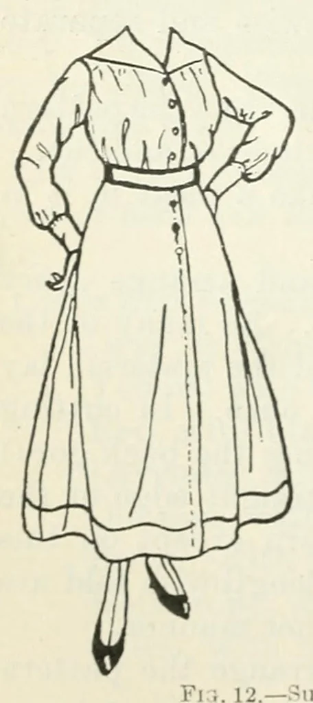 An illustration from Sewing for girls' club work, 1919, leaf 18