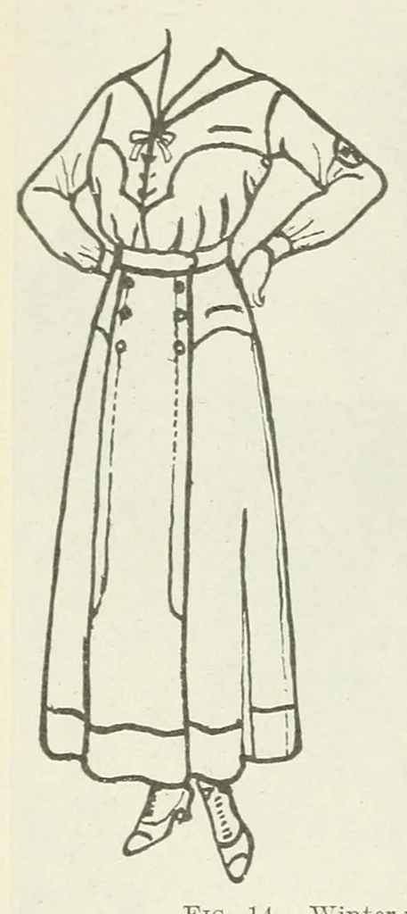 An illustration from Sewing for girls' club work, 1919, leaf 20