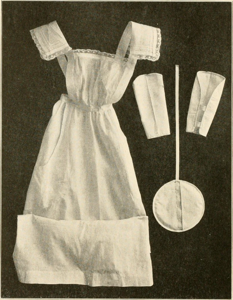 An illustration from Sewing; handicraft for girls; a graded course for city and rural schools, 1918, leaf 43