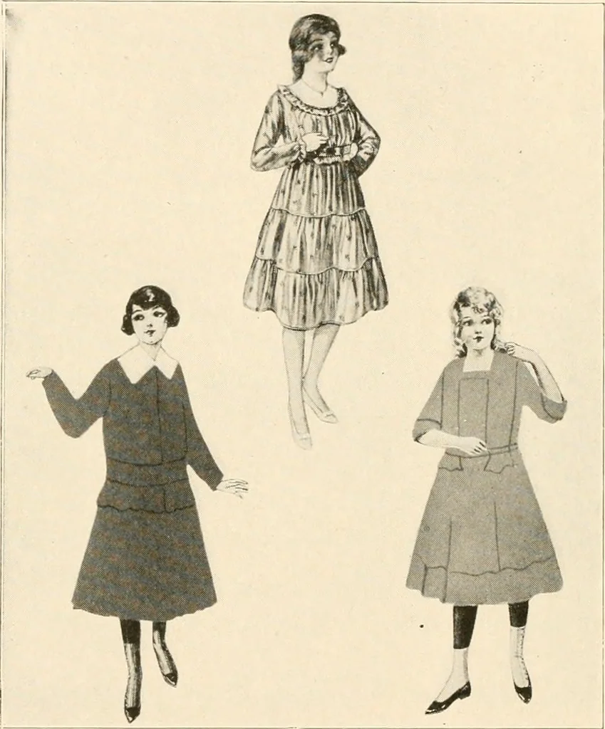 An illustration from Sewing; handicraft for girls; a graded course for city and rural schools, 1918, leaf 65