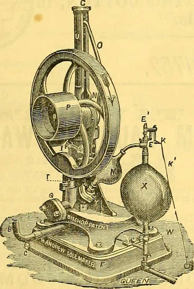 An illustration from Sewing machine gazette, 1874, leaf 10