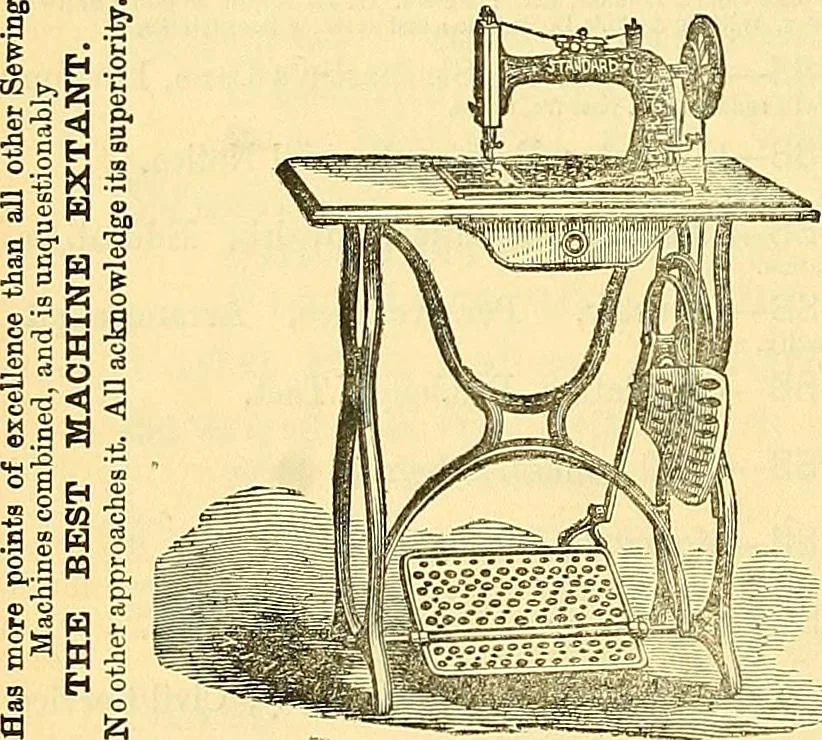 An illustration from Sewing machine gazette, 1874, leaf 127