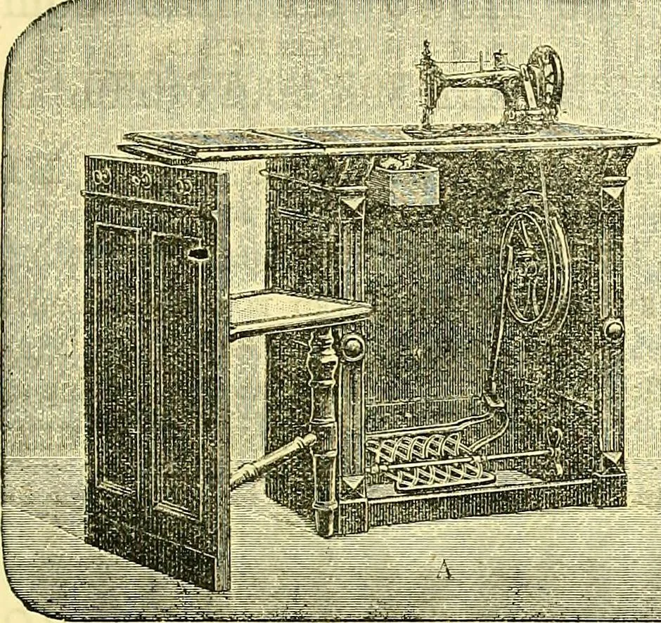 An illustration from Sewing machine gazette, 1874, leaf 150