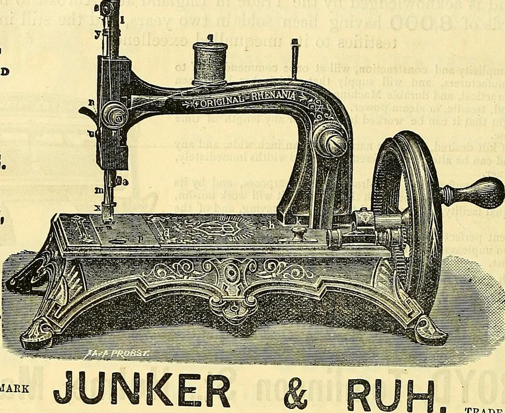 An illustration from Sewing machine gazette, 1874, leaf 153