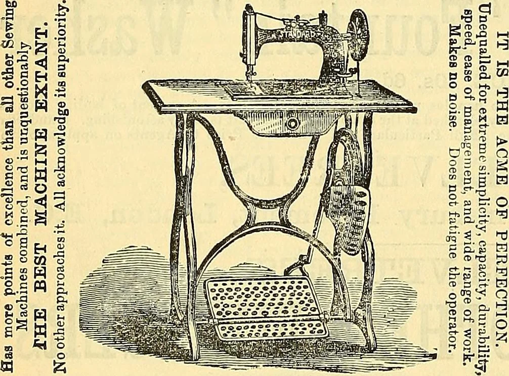 An illustration from Sewing machine gazette, 1874, leaf 171