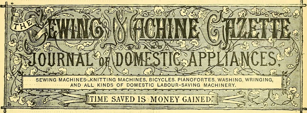 An illustration from Sewing machine gazette, 1874, leaf 190