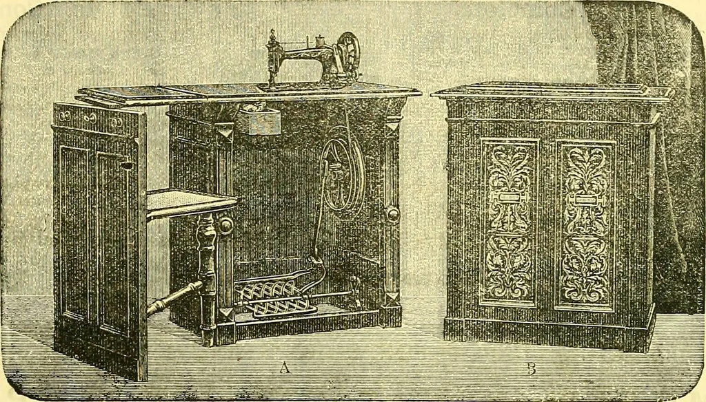 An illustration from Sewing machine gazette, 1874, leaf 196