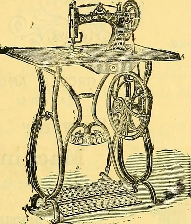 An illustration from Sewing machine gazette, 1874, leaf 20
