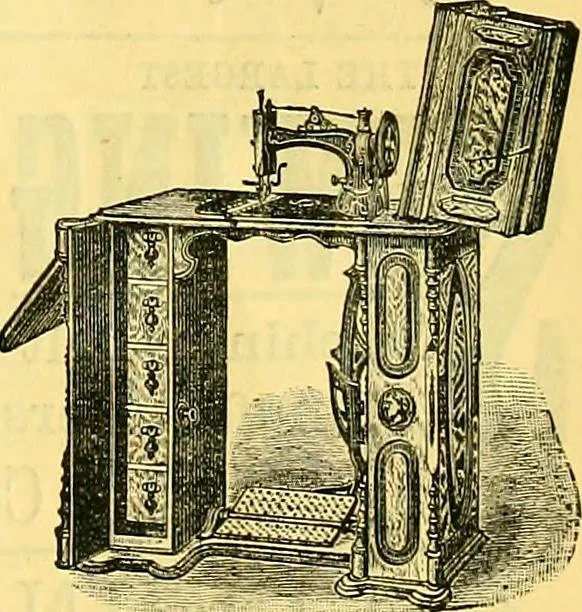 An illustration from Sewing machine gazette, 1874, leaf 20