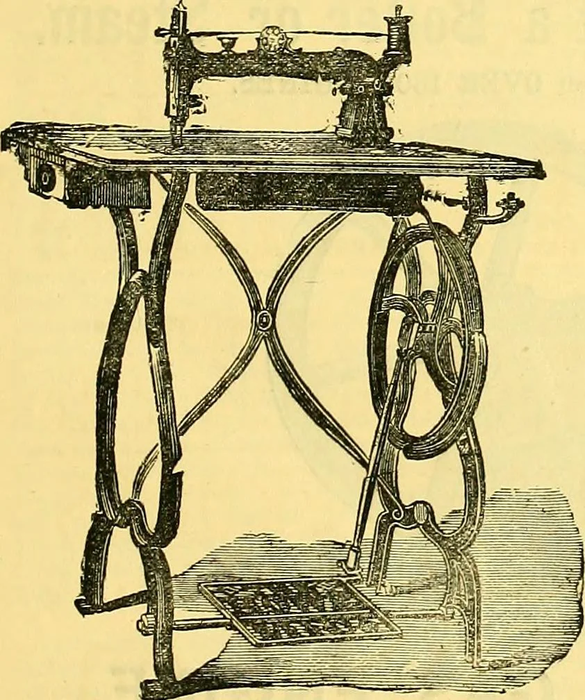 An illustration from Sewing machine gazette, 1874, leaf 22