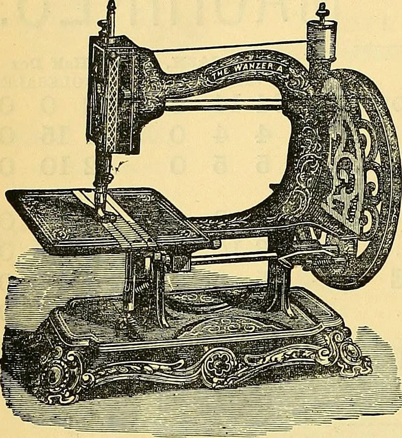 An illustration from Sewing machine gazette, 1874, leaf 23