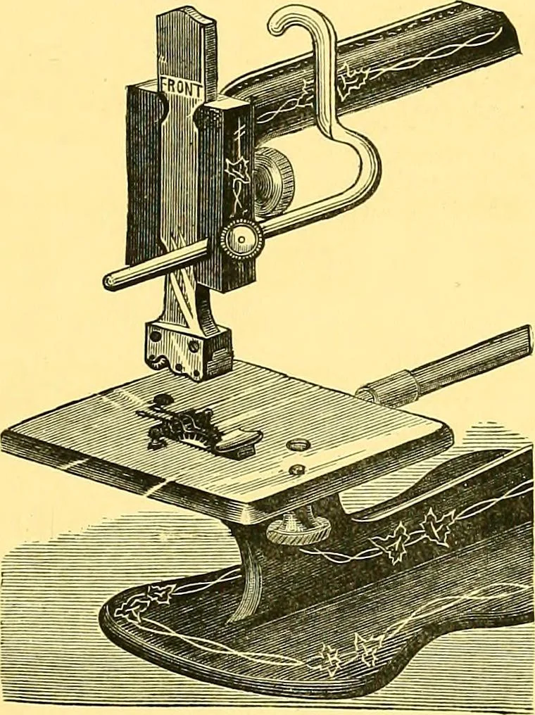 An illustration from Sewing machine gazette, 1874, leaf 234