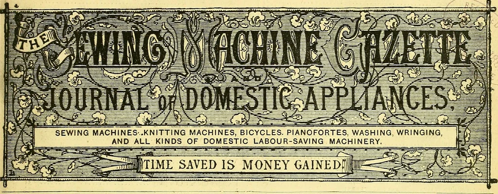 An illustration from Sewing machine gazette, 1874, leaf 236