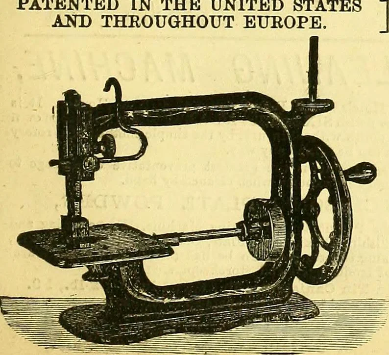 An illustration from Sewing machine gazette, 1874, leaf 236
