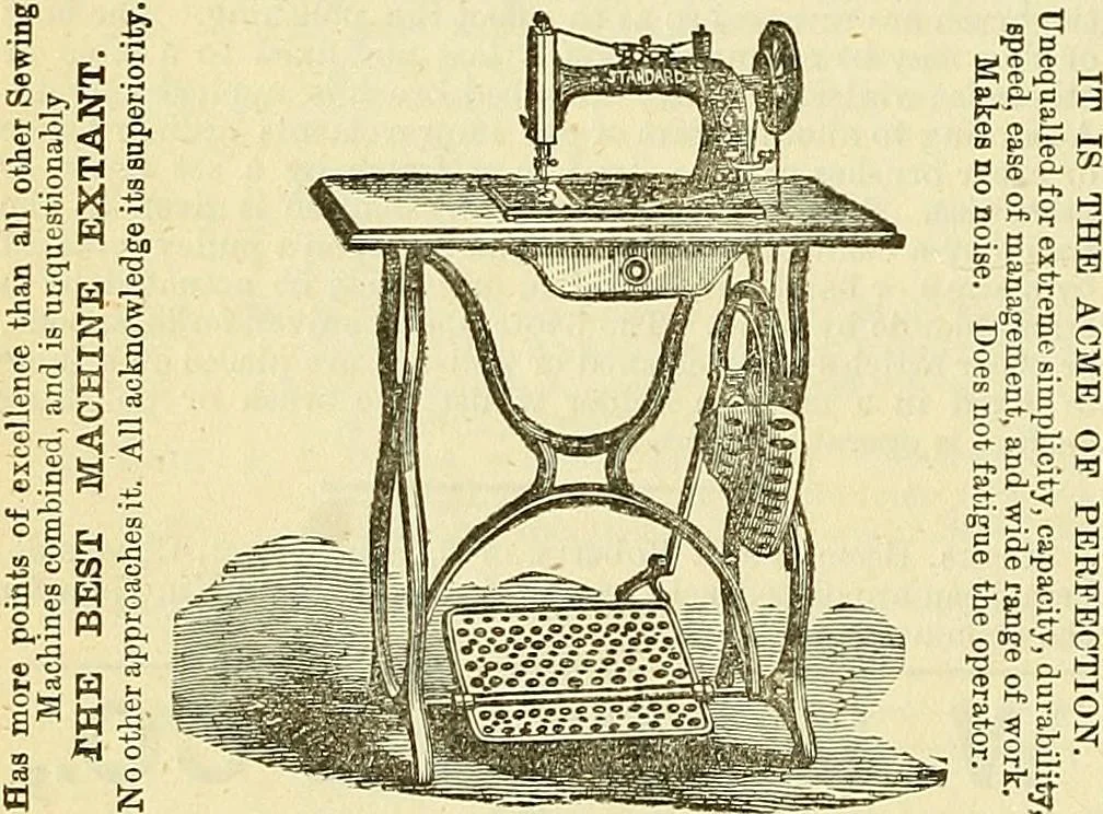An illustration from Sewing machine gazette, 1874, leaf 263
