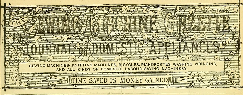 An illustration from Sewing machine gazette, 1874, leaf 278