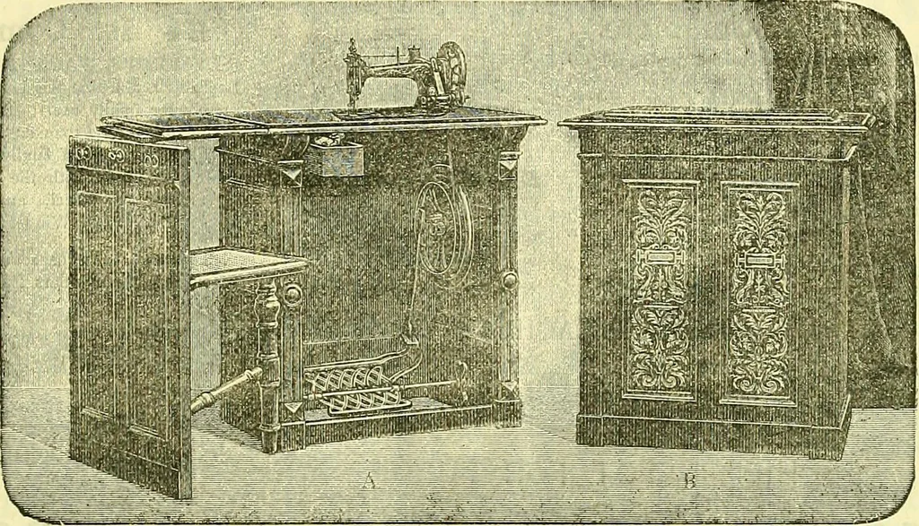An illustration from Sewing machine gazette, 1874, leaf 282