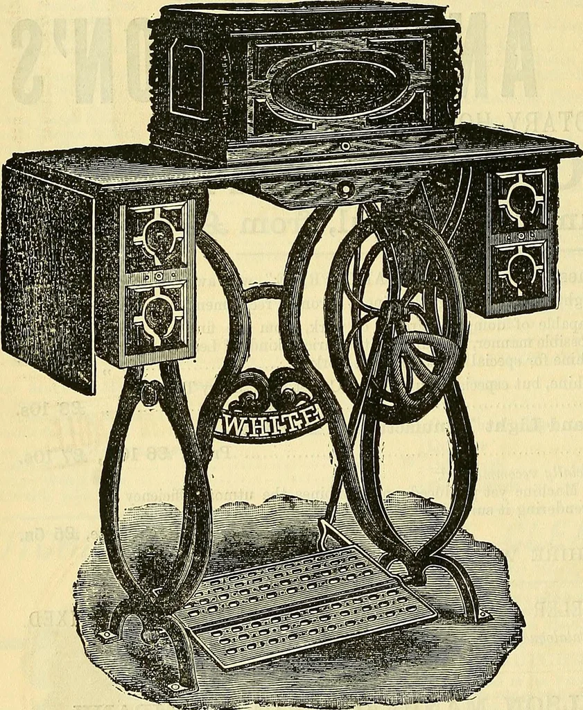 An illustration from Sewing machine gazette, 1874, leaf 323