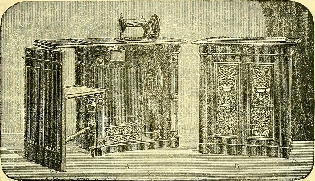 An illustration from Sewing machine gazette, 1874, leaf 366