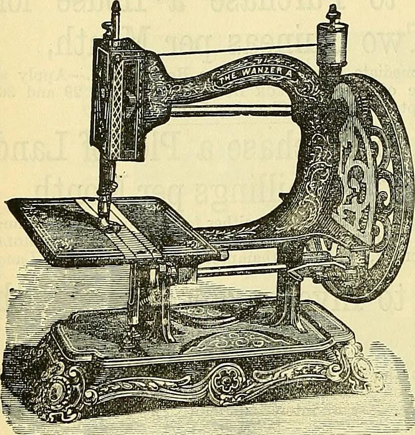 An illustration from Sewing machine gazette, 1874, leaf 379