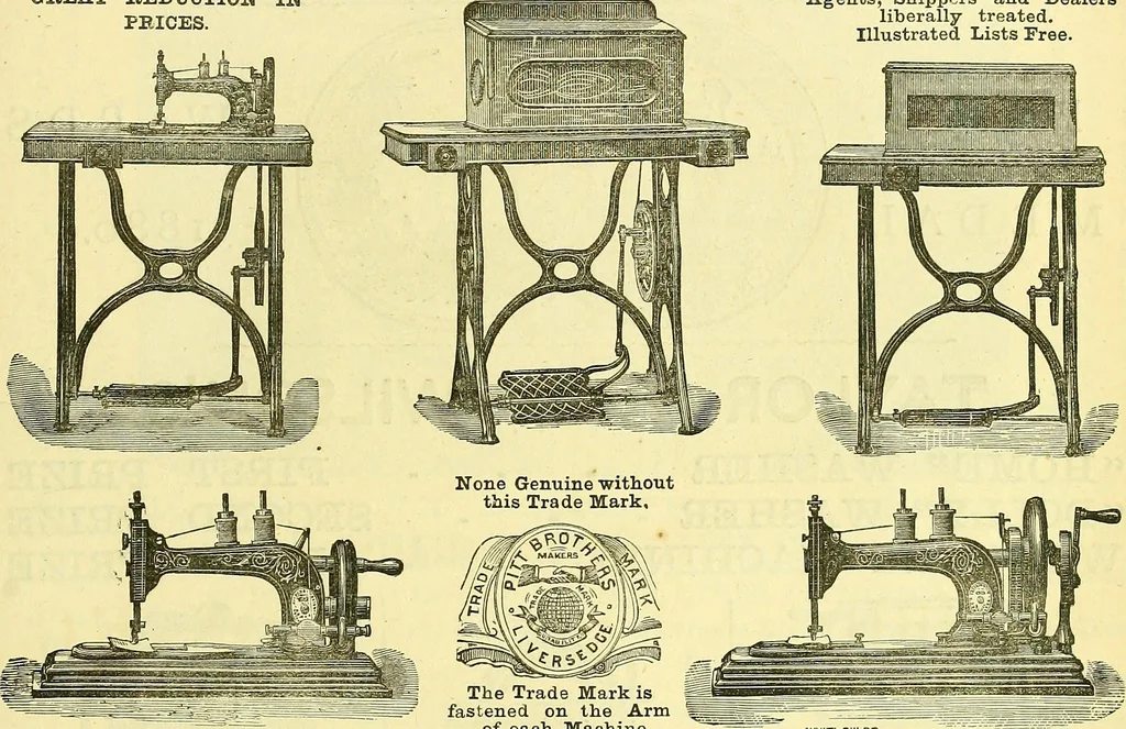 An illustration from Sewing machine gazette, 1874, leaf 414