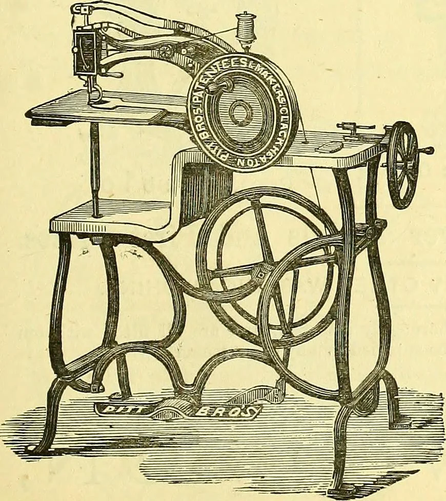 An illustration from Sewing machine gazette, 1874, leaf 414