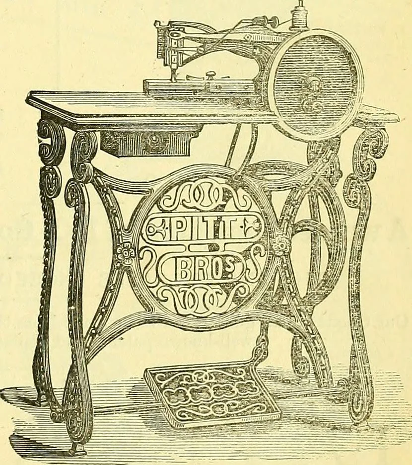 An illustration from Sewing machine gazette, 1874, leaf 414