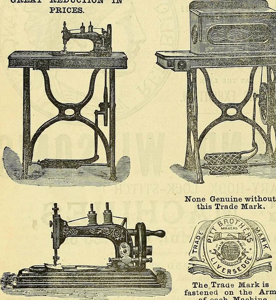An illustration from Sewing machine gazette, 1874, leaf 449