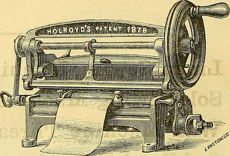 An illustration from Sewing machine gazette, 1874, leaf 45