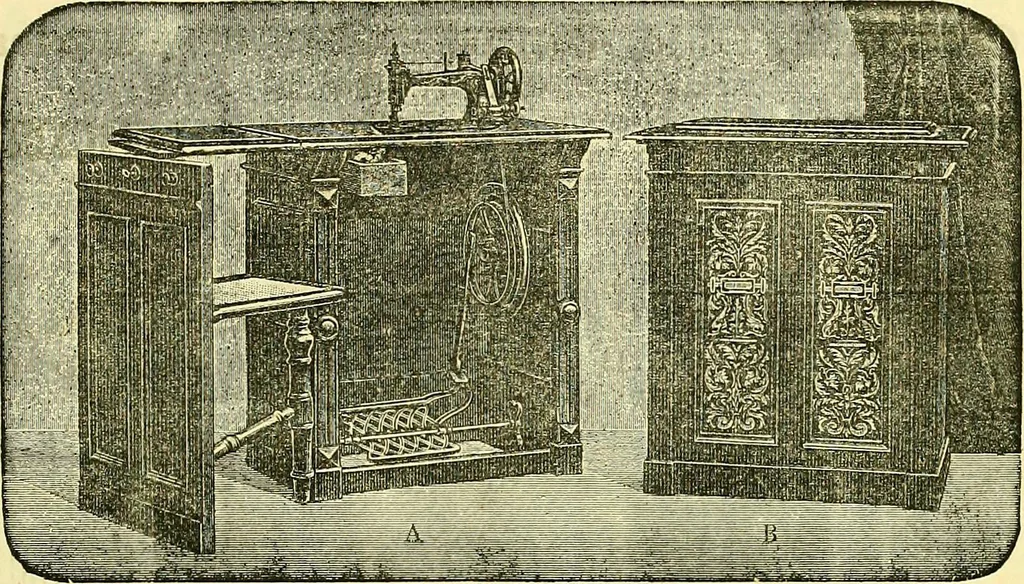 An illustration from Sewing machine gazette, 1874, leaf 450