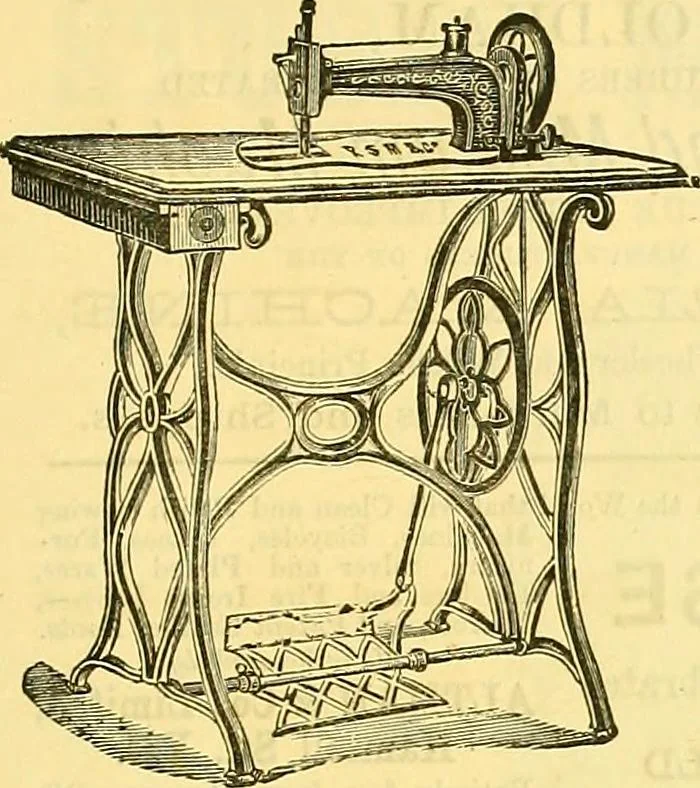 An illustration from Sewing machine gazette, 1874, leaf 46