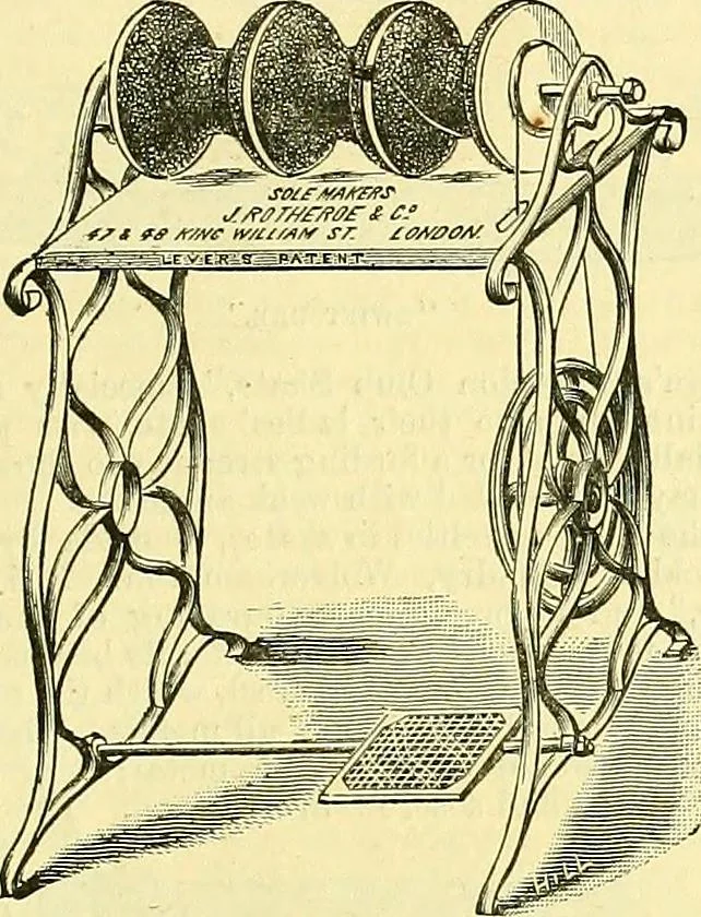 An illustration from Sewing machine gazette, 1874, leaf 466