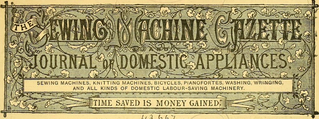 An illustration from Sewing machine gazette, 1874, leaf 6