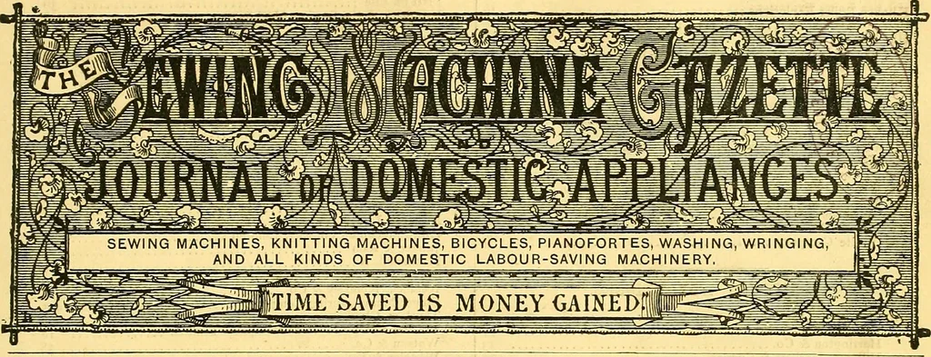 An illustration from Sewing machine gazette, 1874, leaf 60