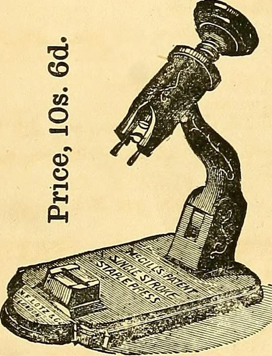 An illustration from Sewing machine gazette, 1874, leaf 61