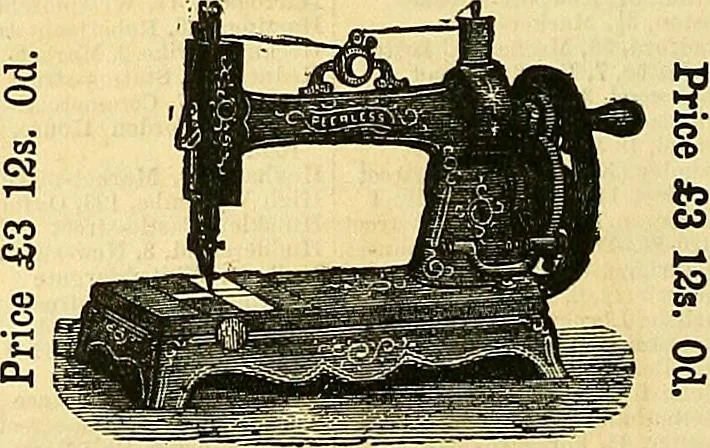 An illustration from Sewing machine gazette, 1874, leaf 65