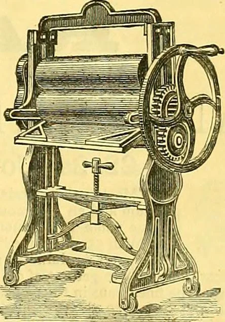 An illustration from Sewing machine gazette, 1874, leaf 8
