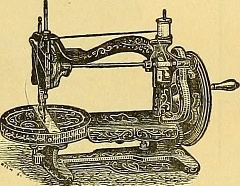 An illustration from Sewing machine gazette, 1874, leaf 9