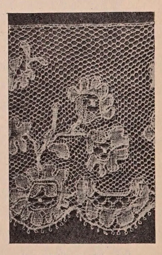 An illustration from Sewing materials:Development of textiles. Cottons, linens, wools, silks, laces., 1923, leaf 114