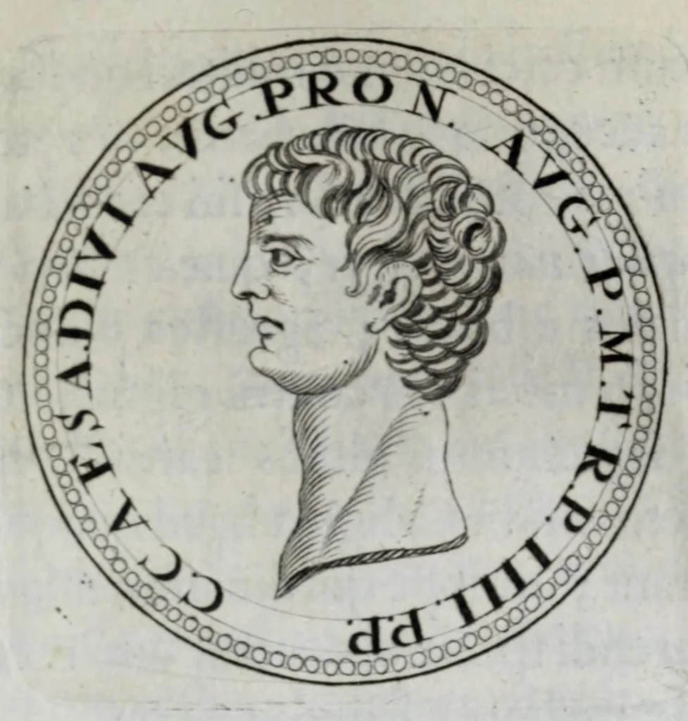 An illustration from Sex. Aurelii Victoria Historiae Romanae breviarium, cum Schotti, Machanei, Vineti, Lipsii, Casauboni, Gruteri &c. integris notis, 1670, leaf 255