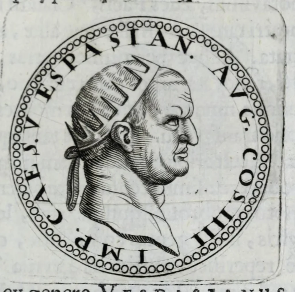 An illustration from Sex. Aurelii Victoria Historiae Romanae breviarium, cum Schotti, Machanei, Vineti, Lipsii, Casauboni, Gruteri &c. integris notis, 1670, leaf 269