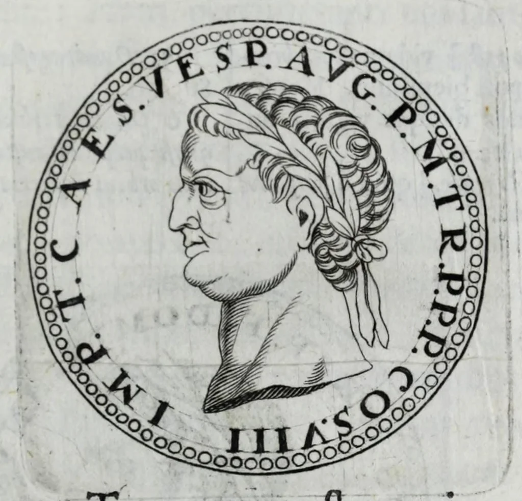 An illustration from Sex. Aurelii Victoria Historiae Romanae breviarium, cum Schotti, Machanei, Vineti, Lipsii, Casauboni, Gruteri &c. integris notis, 1670, leaf 271