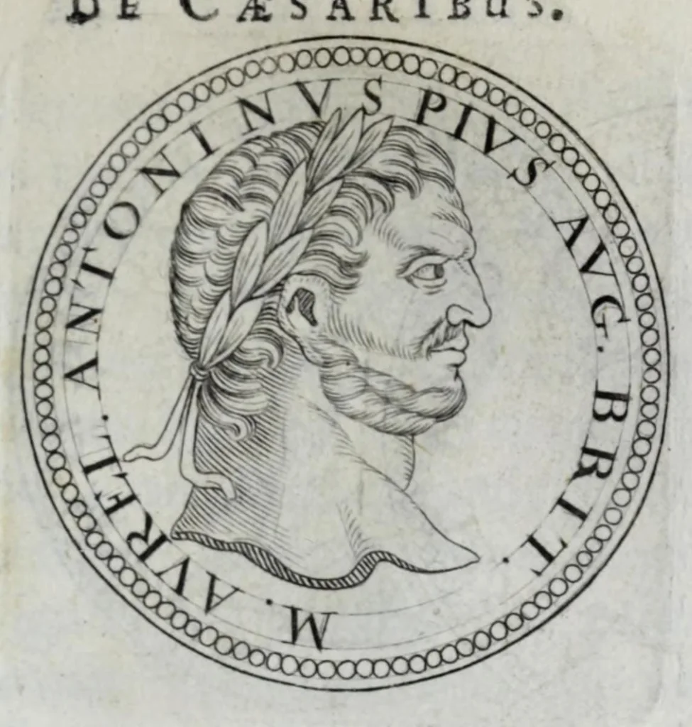 An illustration from Sex. Aurelii Victoria Historiae Romanae breviarium, cum Schotti, Machanei, Vineti, Lipsii, Casauboni, Gruteri &c. integris notis, 1670, leaf 281