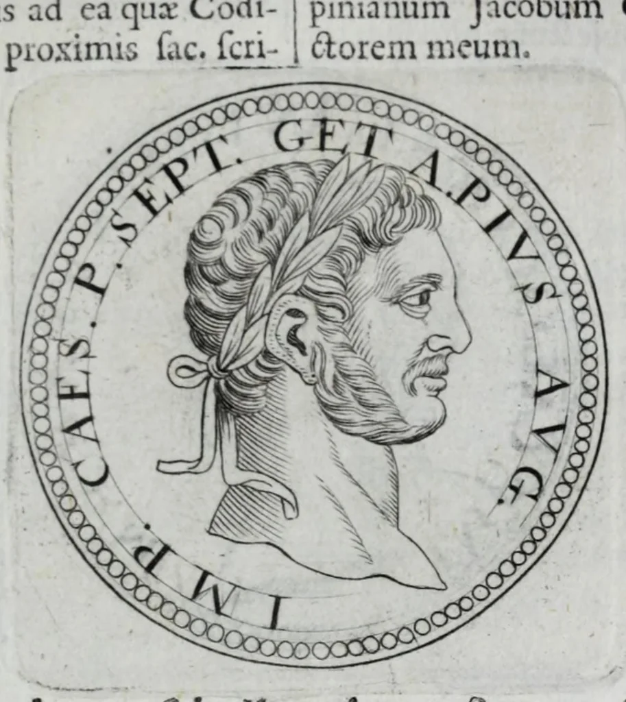 An illustration from Sex. Aurelii Victoria Historiae Romanae breviarium, cum Schotti, Machanei, Vineti, Lipsii, Casauboni, Gruteri &c. integris notis, 1670, leaf 293