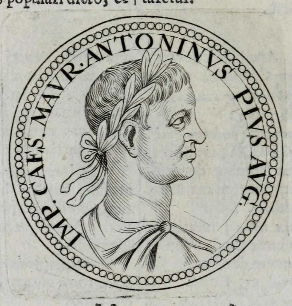 An illustration from Sex. Aurelii Victoria Historiae Romanae breviarium, cum Schotti, Machanei, Vineti, Lipsii, Casauboni, Gruteri &c. integris notis, 1670, leaf 296