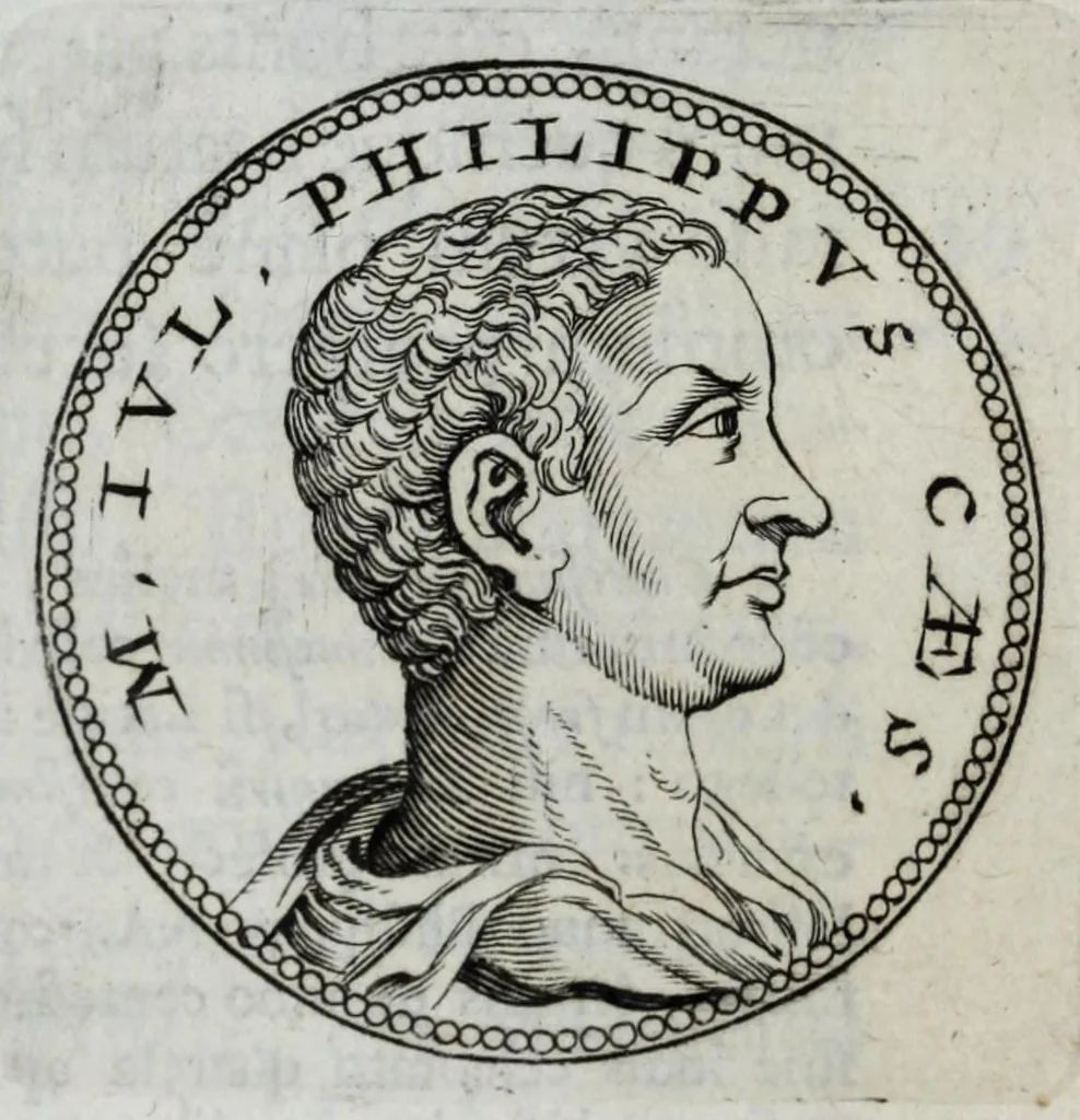 An illustration from Sex. Aurelii Victoria Historiae Romanae breviarium, cum Schotti, Machanei, Vineti, Lipsii, Casauboni, Gruteri &c. integris notis, 1670, leaf 303