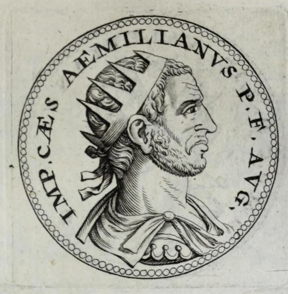 An illustration from Sex. Aurelii Victoria Historiae Romanae breviarium, cum Schotti, Machanei, Vineti, Lipsii, Casauboni, Gruteri &c. integris notis, 1670, leaf 307