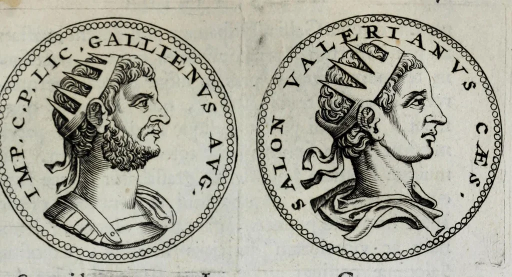 An illustration from Sex. Aurelii Victoria Historiae Romanae breviarium, cum Schotti, Machanei, Vineti, Lipsii, Casauboni, Gruteri &c. integris notis, 1670, leaf 309